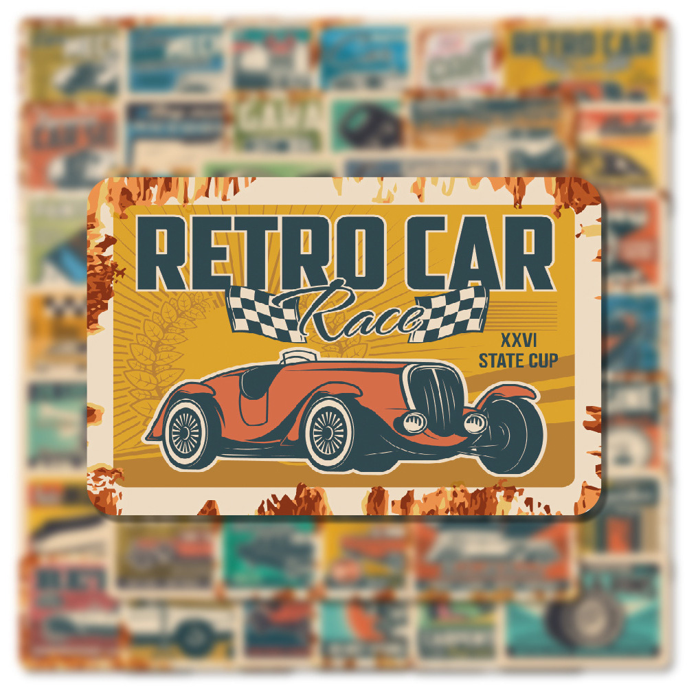 Kid Toys Ads - 10/30/50 adet Retro Ads araba çıkartmaları
