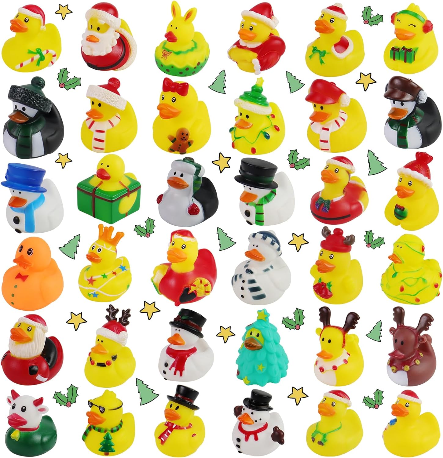 Rubber Duck Bath - 2/6/12 adet noel lastik ördekler, lastik