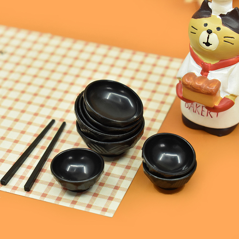 Kids Toys Kitchen Set - 1 takım 1:6 1:12 Dollhouse minyatür