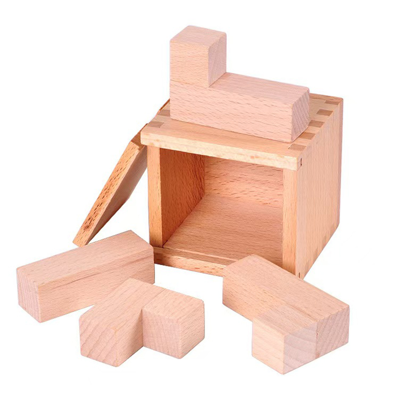 Wooden Puzzle Kids - Sihirli IQ Blokların Eğik Yerleştirilmesi Ahşap