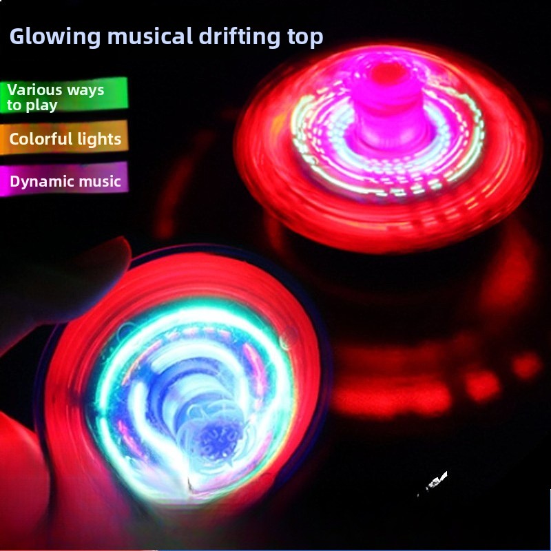 Spin Top Gyro Toy - UFO Yanıp Sönen Müzikli Gyro Elektrikli