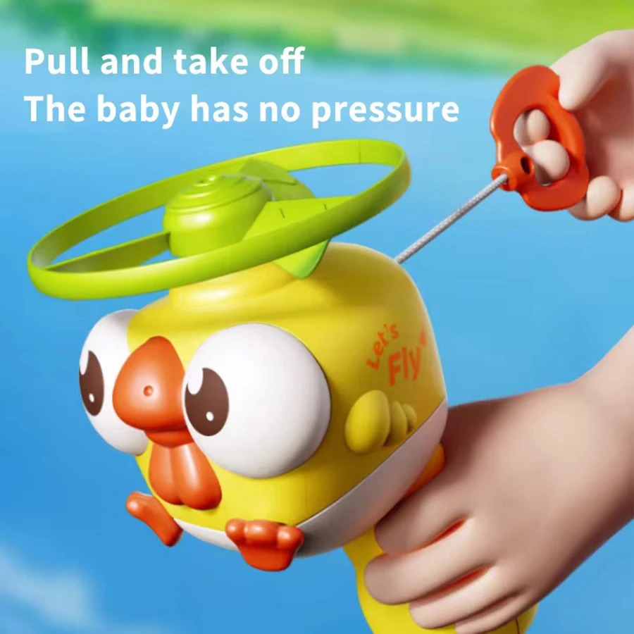Kids Toys Under $10 - Çocuklar için çekmeli kordonlu bambu helikopter