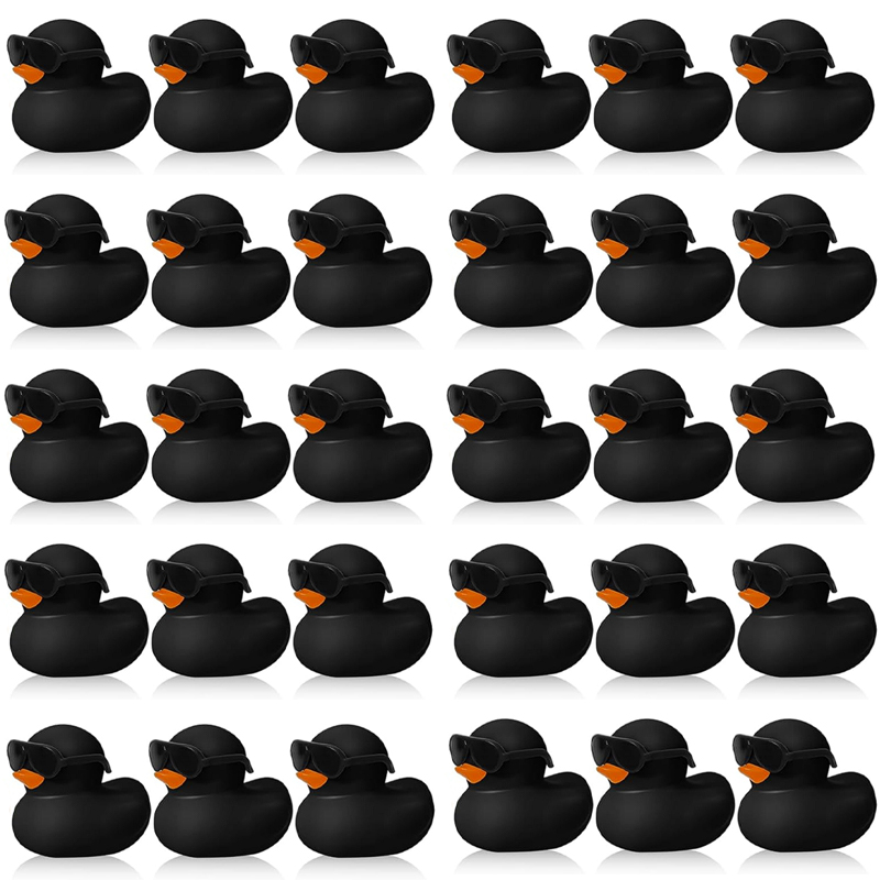 Rubber Duck Bath - 6/12/24/48 adet siyah lastik ördekler güneş