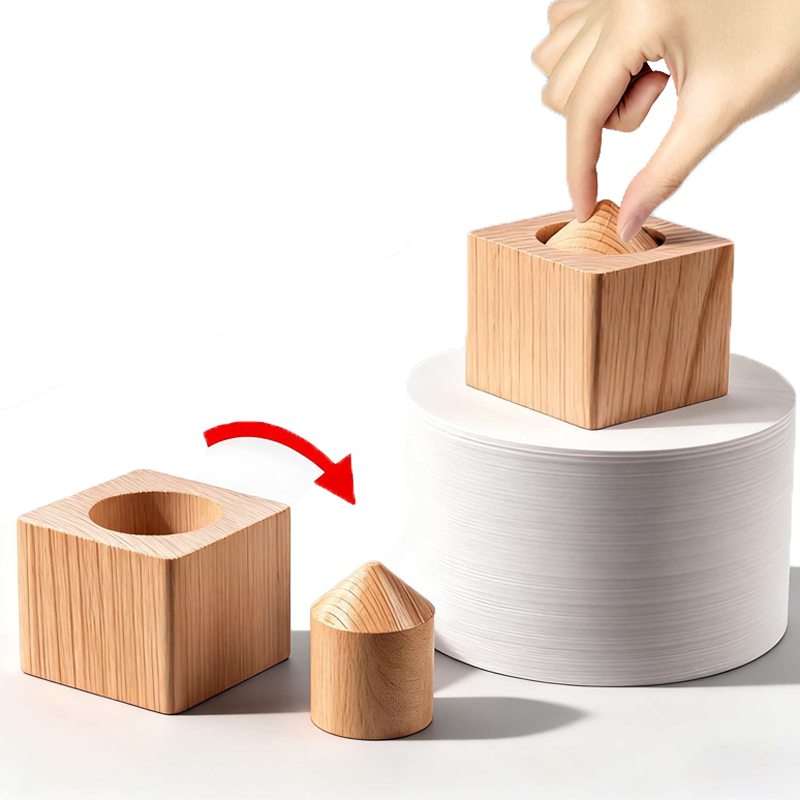 Wooden Puzzle Kids - İmkansız Ahşap Bloklar Silindirin İçini Açar