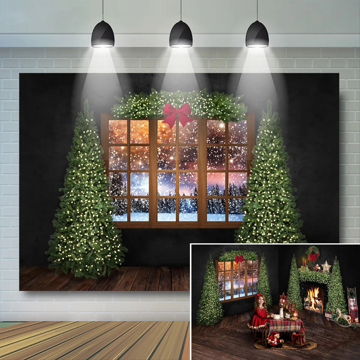 Banner Kids Toys - Noel Polar Gece Arka Plan Çocuklar