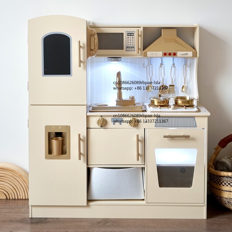 Kids Toys Kitchen Set - Eğitici Ahşap Oyuncak Mutfak Seti Gerçekçi