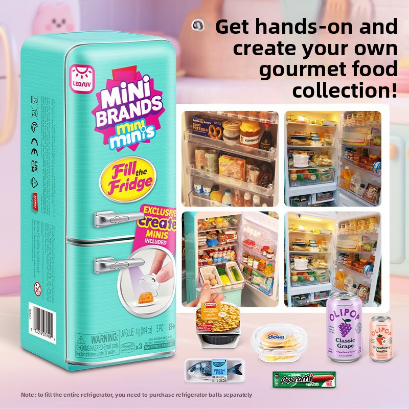 Play Kitchen Set - LED Işıklı Mini Buzdolabı Oyuncak Seti