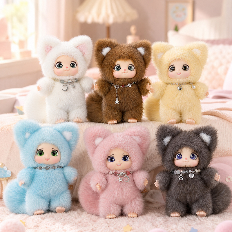 Kids Toys Doll - 18cm Yeni Sevimli Aile Tilki Peluş