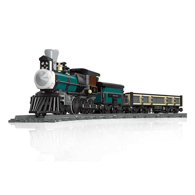Kid Toys Ads - Buharlı Tren Lokomotif Modeli Yapı Taşları