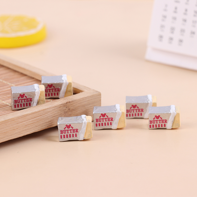 Play Kitchen Set - 6 adet simülasyon gıda tereyağı minyatür