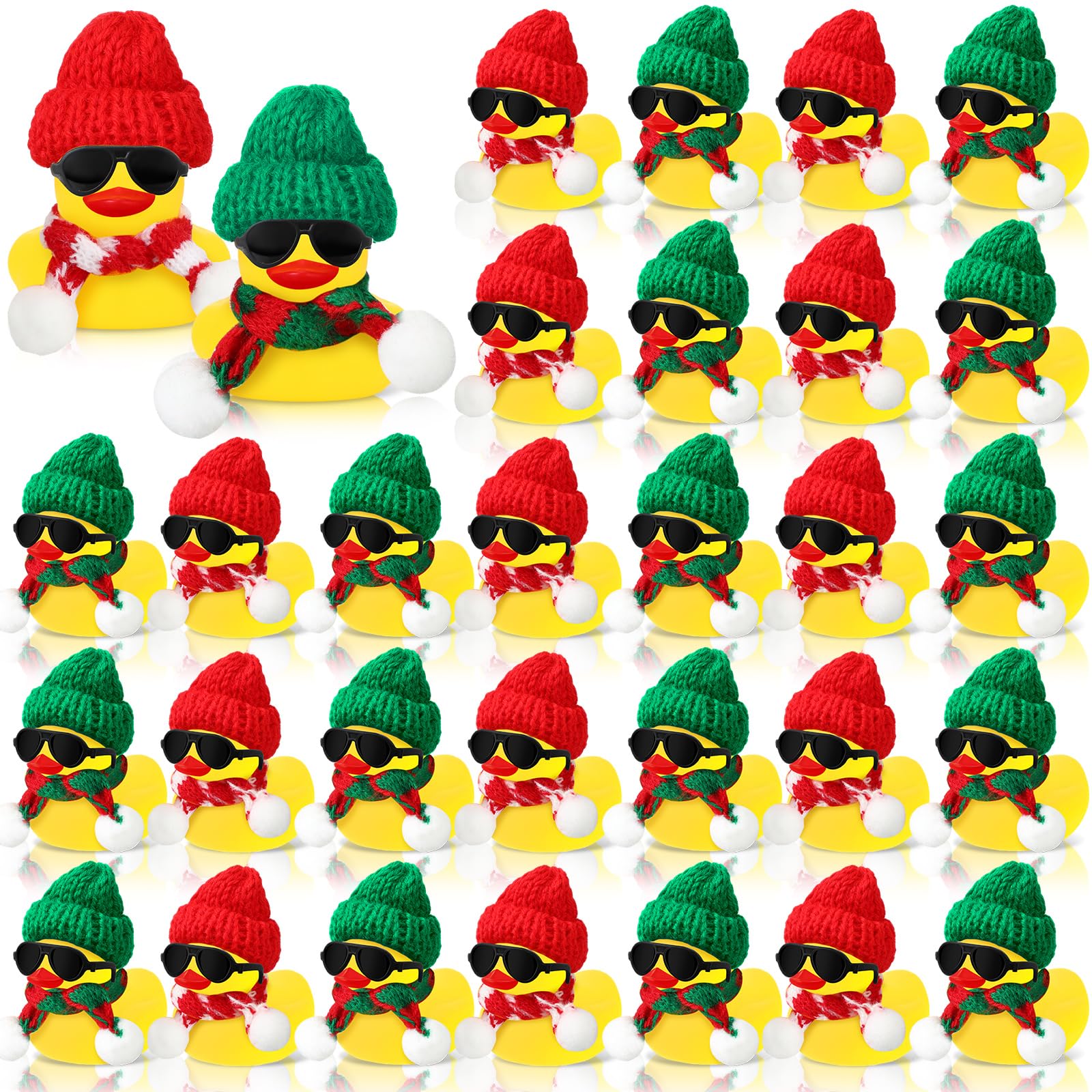 Rubber Duck Bath - 12/24/48 takım noel plastik ördekler duşlar