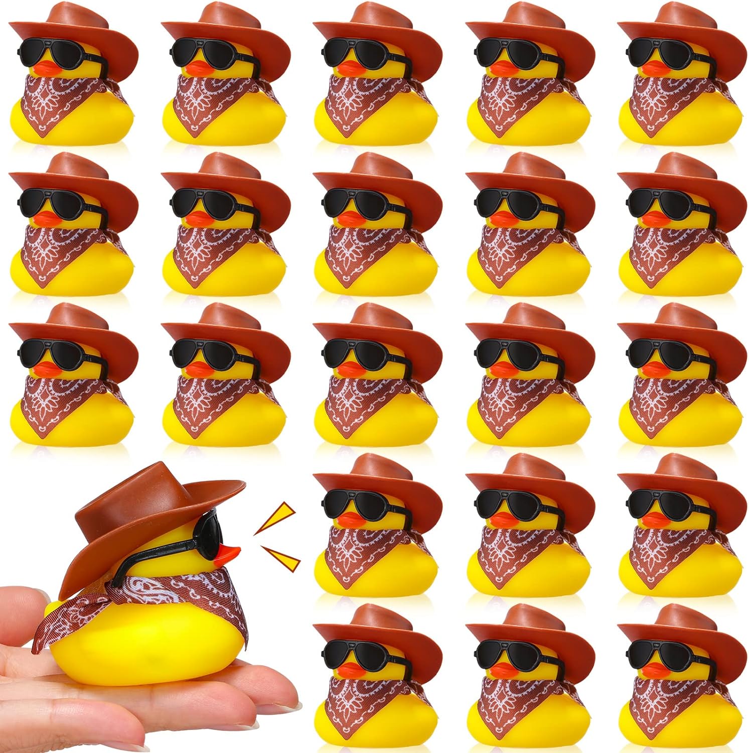 Rubber Duck Bath - 6/12/24/48 Set Cowboy Rubber Duck Mini