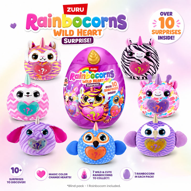 Kids Toys Kitchen Set - ZURU Rainocorns Vahşi Kalp Sürpriz Gökkuşağı