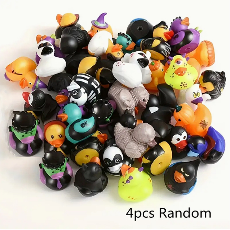 Rubber Duck Bath - 4 adet cadılar bayramı lastik ördekler,