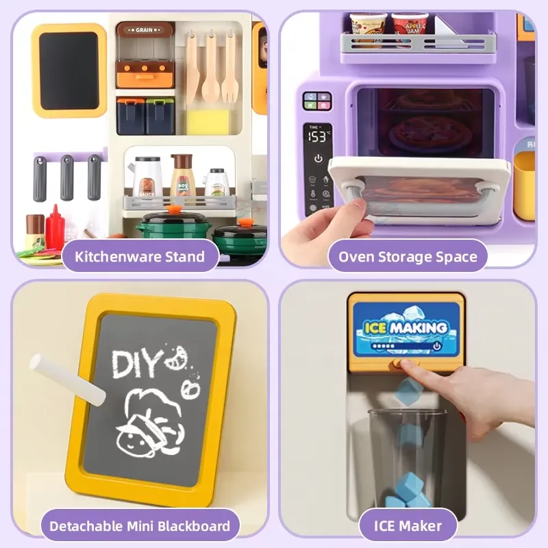 90cm Büyük Çocuklar İçin Işıkl - Kids Toys Kitchen Set incelemesi ve fiyatı