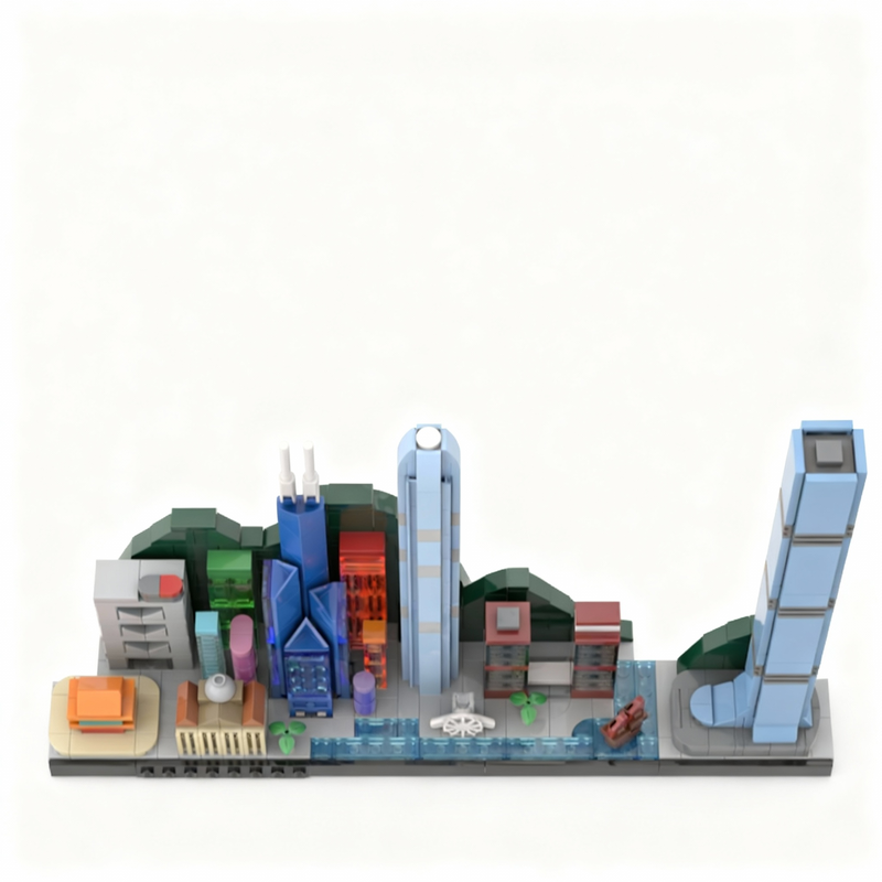 667 adet MOC Hong Kong Skyline - Kids Toys Hong Kong incelemesi ve fiyatı