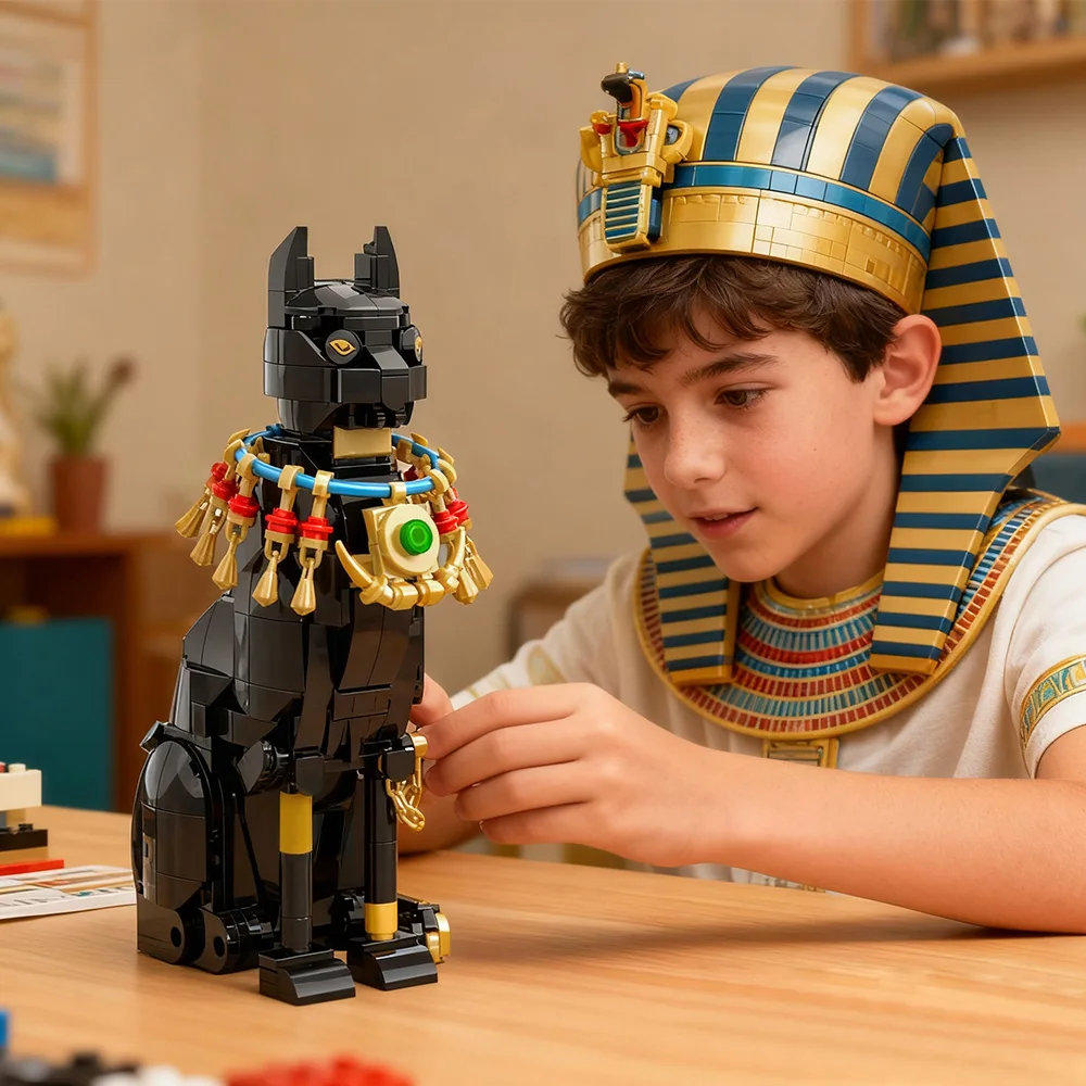 Gobricks MOC Mısır Kedi Yapı T - Kids Toys Egypt incelemesi ve fiyatı