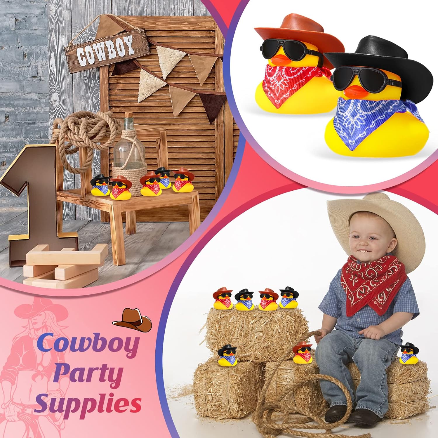 6/12/24/48 Set Cowboy Rubber D - Rubber Duck Bath incelemesi ve fiyatı